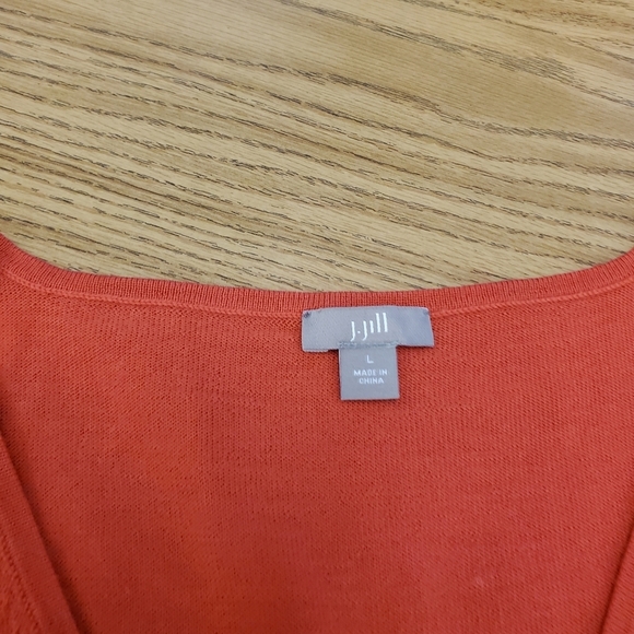 J. Jill Merino Wool Sweater V Neck Size L - Picture 2 of 9